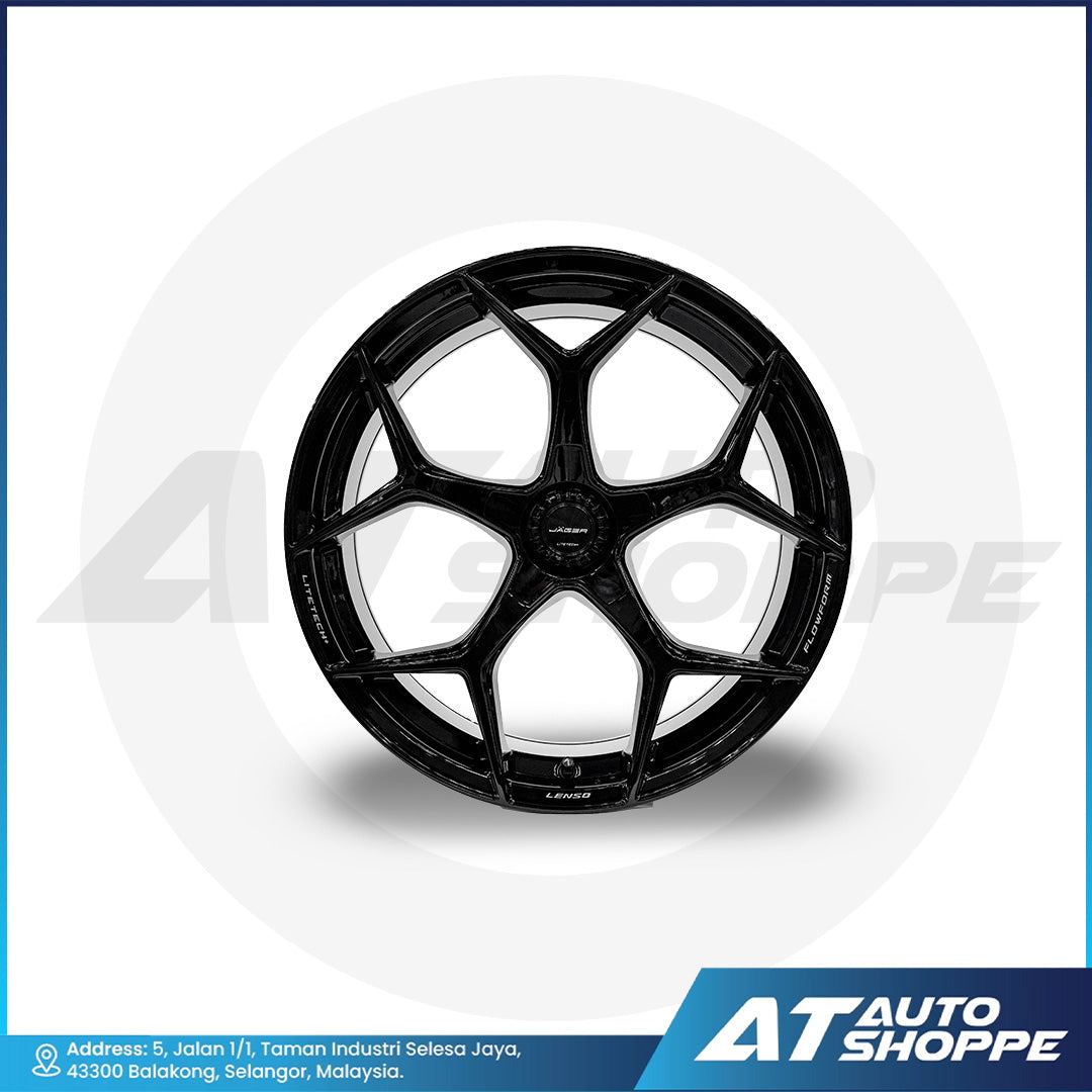 Lenso Vamos 5 Black Laser Text 20x9 5x108 ET35 (1 Piece)