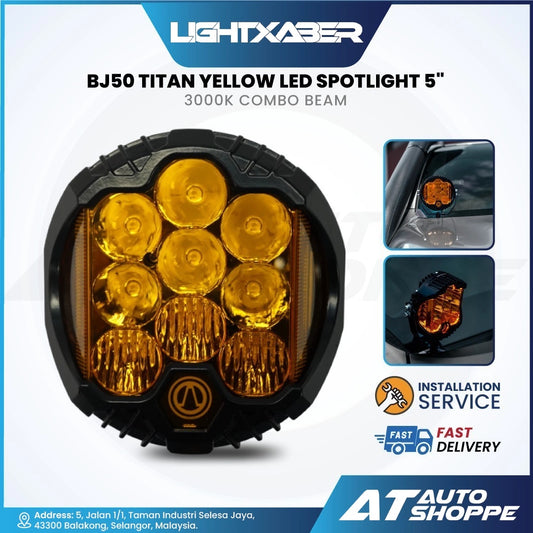 Lightxaber BJ50 Yellow LED Spotlight 5" 3000K (1 Piece)