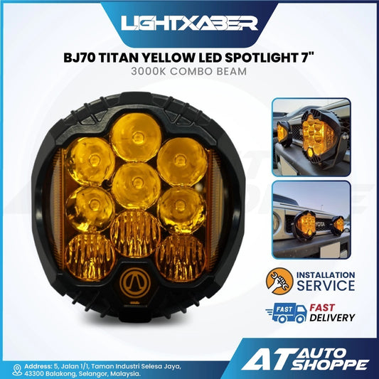 Lightxaber BJ70 Yellow LED Spotlight 7" 3000K (1 Piece)
