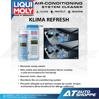 Liqui Moly Klima Refresh (75ml) Cleaner Fresh Scent Disinfectant
