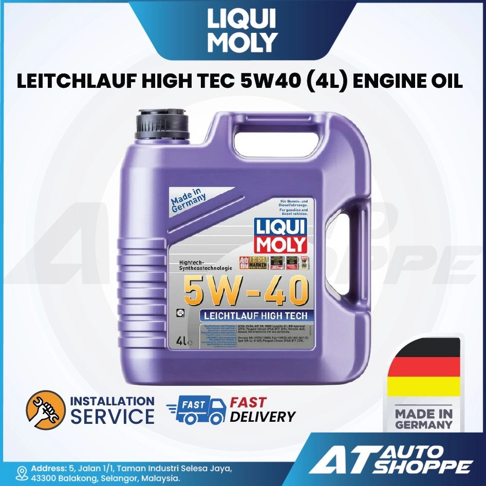 Liqui Moly Leichtlauf High Tec 5W40 Fully Synthetic Engine Oil (4L)