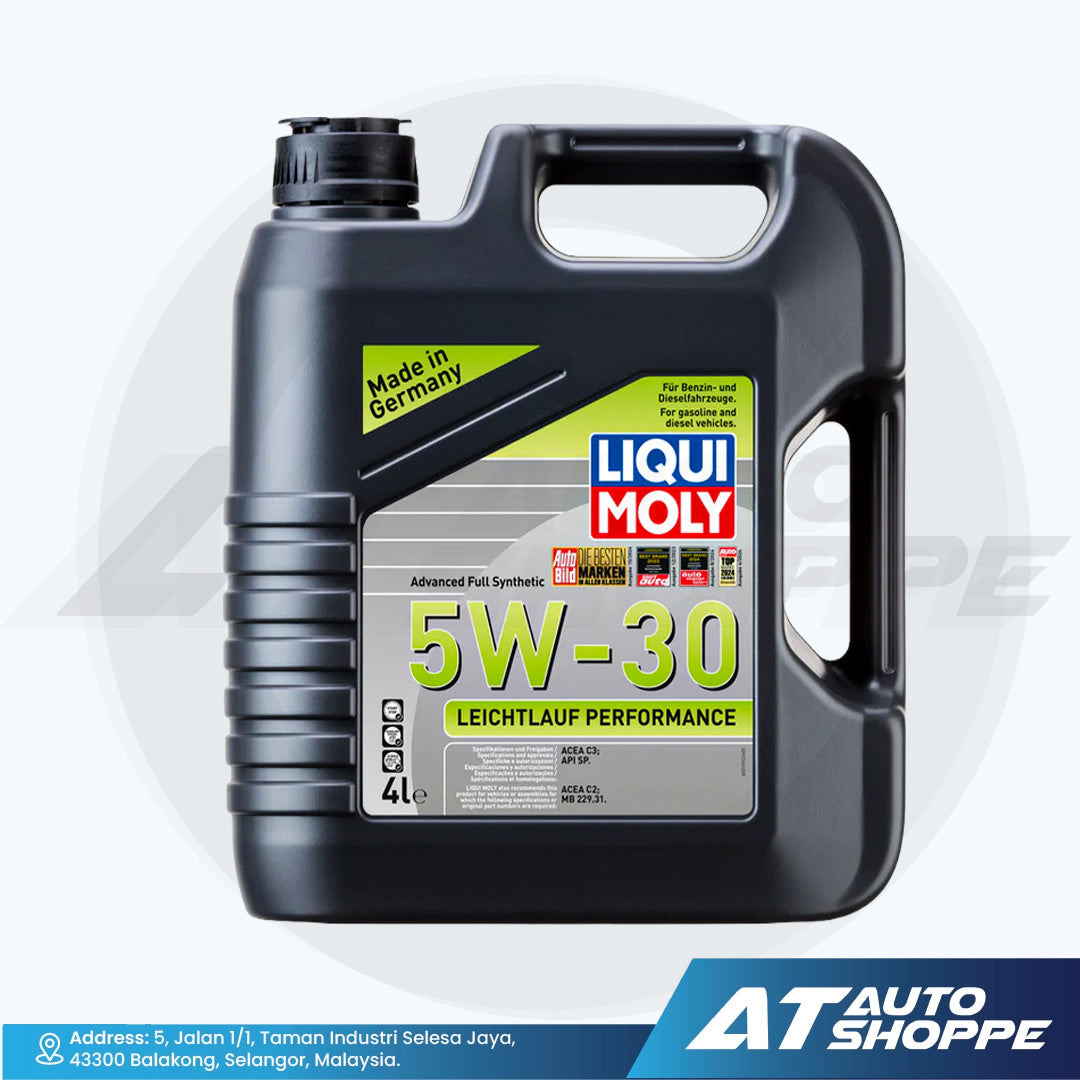 Liqui Moly 5W-30 oil container with branding on a white background