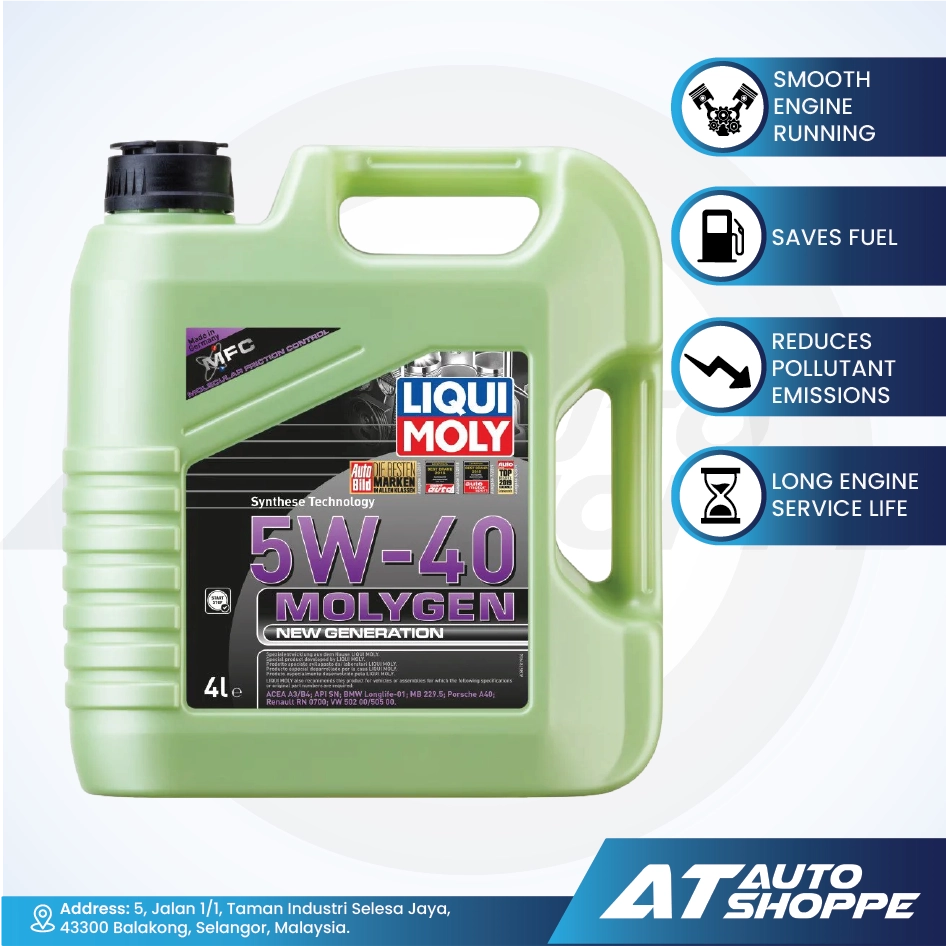 Liqui Moly Molygen 5W40 Fully Synthetic Motor Oil (4L)