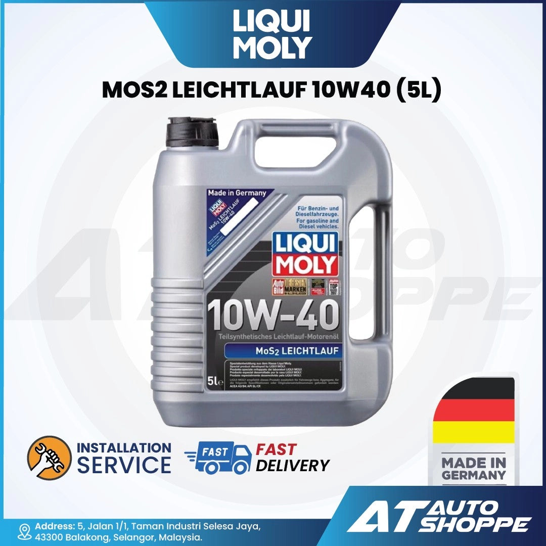 Liqui Moly MOS2 Leichtlauf 10W40 Full Synthetic Motor Oil (5L)