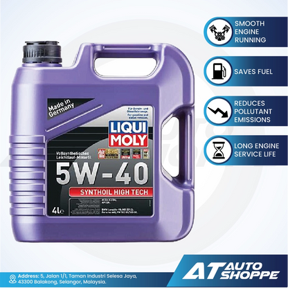 Liqui Moly Synthoil High Tec 5W40 Full Synthetic Engine Oil (4L)
