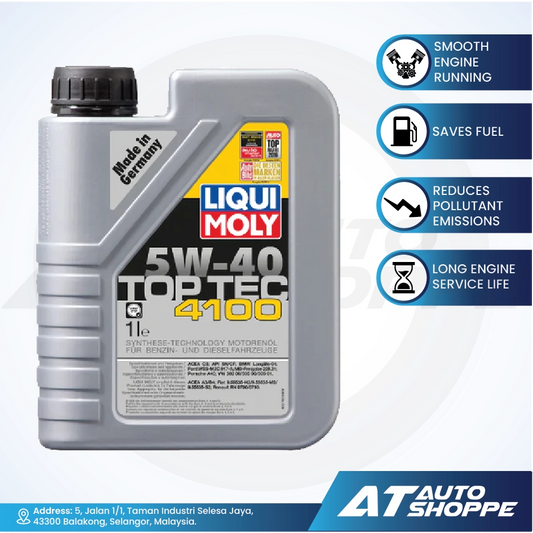 Liqui Moly Top Tec 4100 5W40 Full Synthetic Engine Oil (1L)