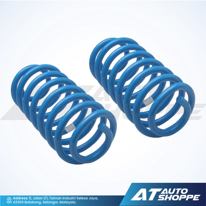 Two blue springs on a white background with AT Auto Shoppe branding.
