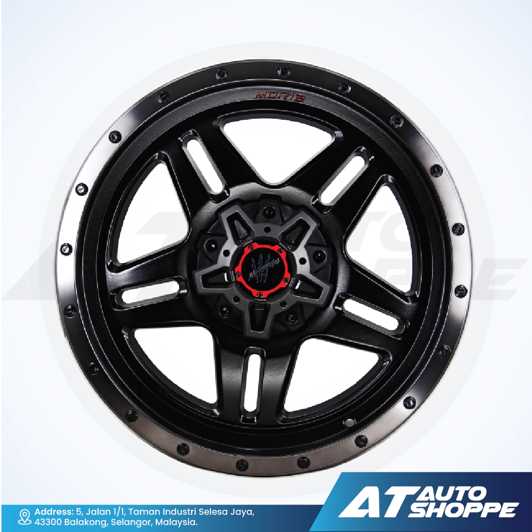 Monsterims MOR-12 Gun Metal/Black Lip 18x9 ET0 6x114.3 (1 Piece)