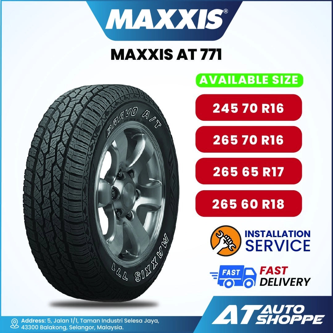 Maxxis Bravo AT-771 All Terrain Tyre 245/70R16 265/70R16 265/65R17 265/60R18 (1 Tire)