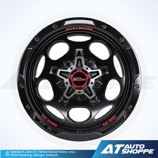 Monsterims MC-801 Black Mill 20x9 ET10 6x139.7 (1 Piece)