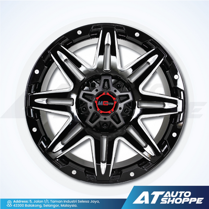 Monsterims MC-802 Satin Black 18x9 ET0 6x114.3 (1 Piece)