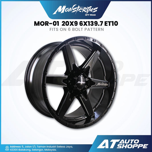 Monsterims MOR-01 Lagenda Black Mill 20x9 ET10 6x139.7 (1 Piece)