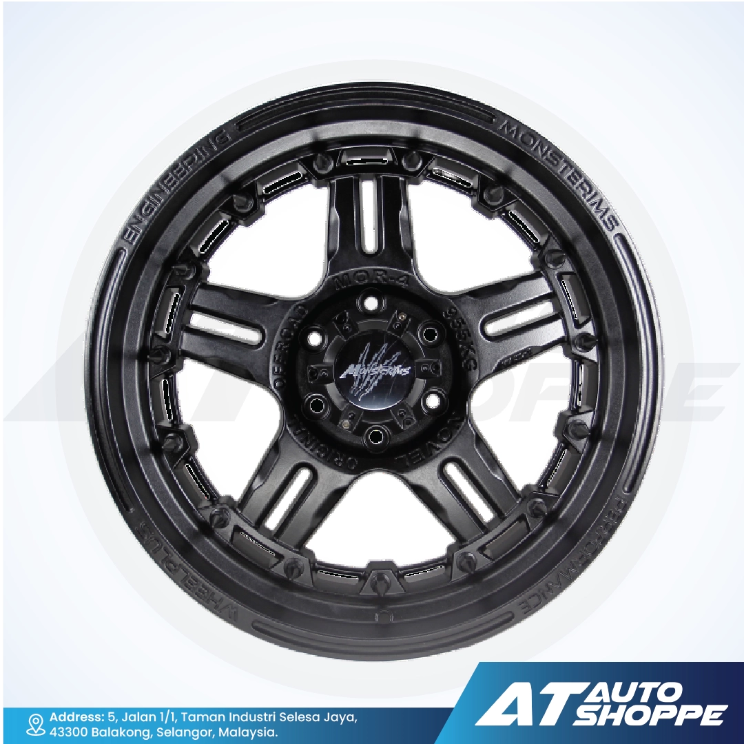 Monsterims MOR-04 Fantastic Black Clear Machine 20x9.5 ET18 6x139.7  (1 Piece)