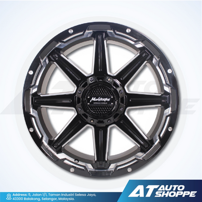 Monsterims MOR-05 Black Mill 20x9.5 ET10 6x139.7 (1 Piece)