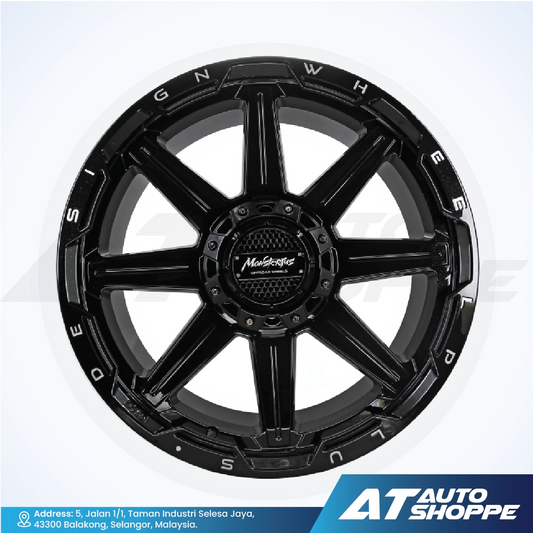 Monsterims MOR-05 Flash Black 20x9.5 ET10 6x139.7 (1 Piece)