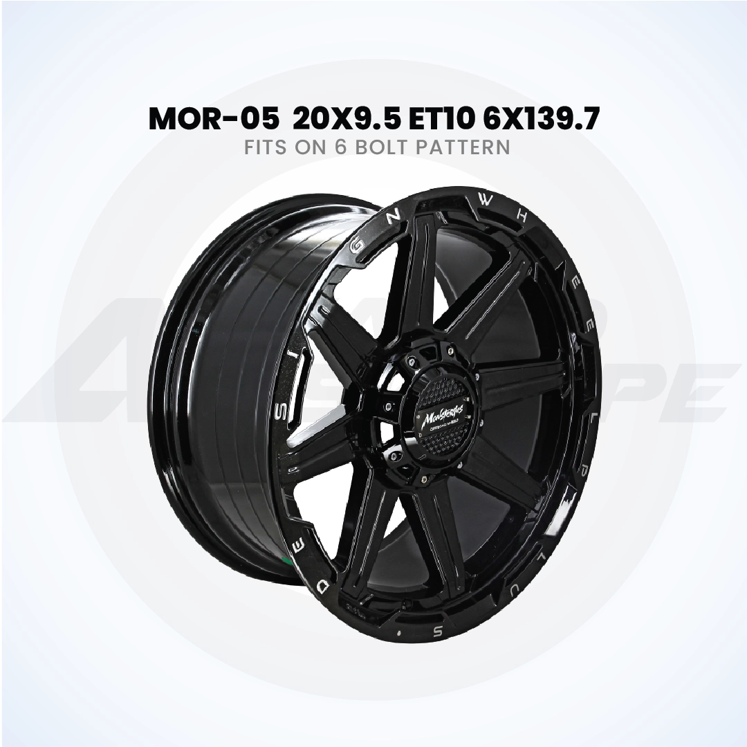 Monsterims MOR-05 Flash Black 20x9.5 ET10 6x139.7 (1 Piece)