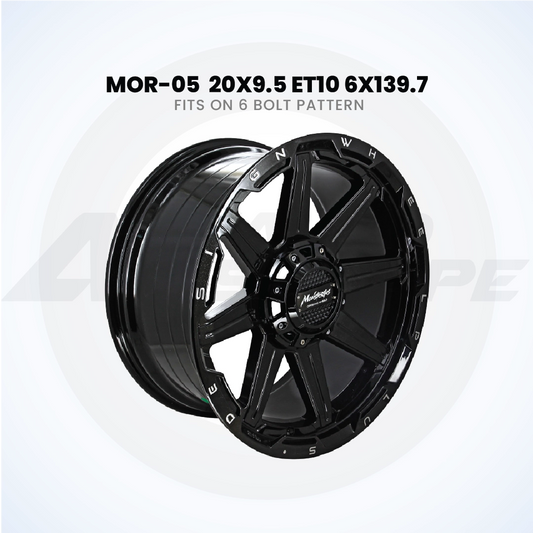 Monsterims MOR-05 Flash Black 20x9.5 ET10 6x139.7 (1 Piece)
