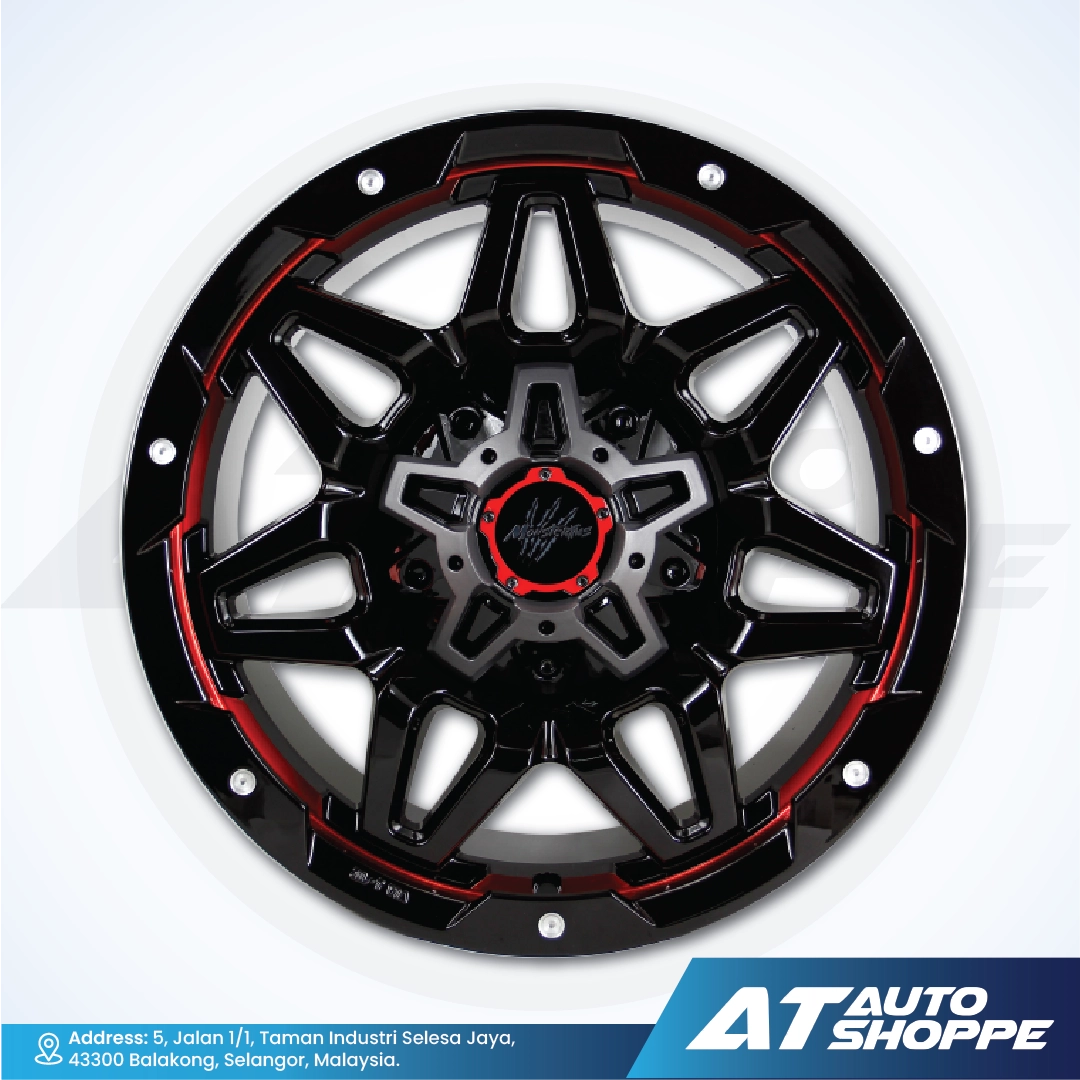 Monsterims VIVA wheel on a white background with AT Auto Shoppe branding.