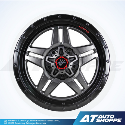 Monsterims MOR-12 Gun Metal Black Lip 16x9 ET-24 6x139.7 (1 Piece)