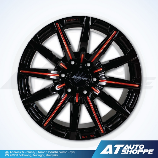 Monsterims MOR-17 Black Red Bronze Mill 20x9 ET10 6x139.7 (1 Piece)