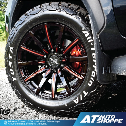 Monsterims MOR-17 Black Red Bronze Mill 20x9 ET10 6x139.7 (1 Piece)