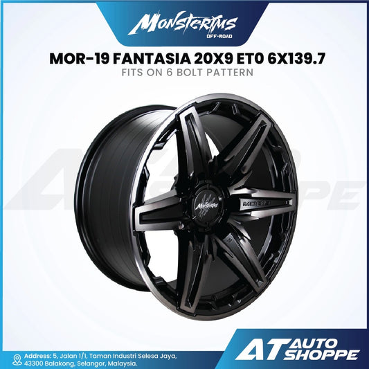 Monsterims wheel with specifications on a white background, featuring Monsterus branding.