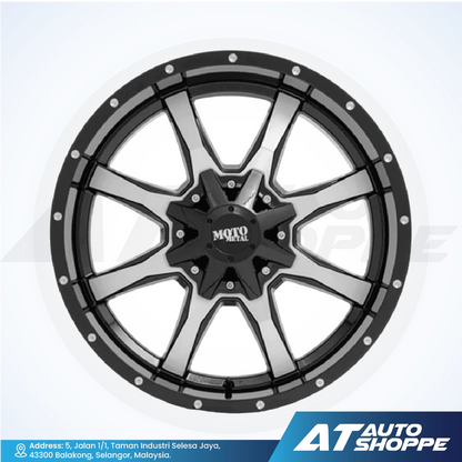 Moto Metal MO970-Gloss Grey Centre/Gloss Black Lip 20x9 ET18 6x114.3 (1 Piece)