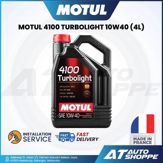 MOTUL 4100 Turbolight 10W40 Semi Synthetic Original (4L)
