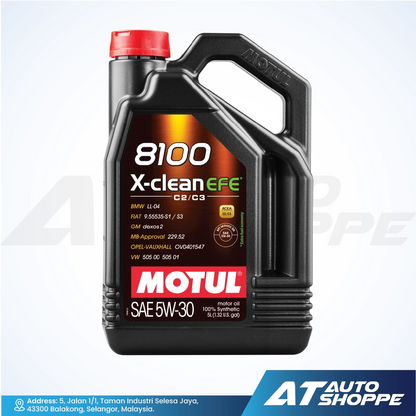 MOTUL 8100 X-Clean EFE 5W30 Fully Synthetic Original (5L)