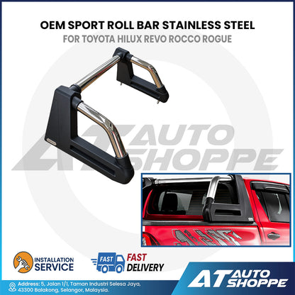 OEM Stainless Steel Sport Roll Bar for Toyota Hilux Revo / Rocco / Rogue