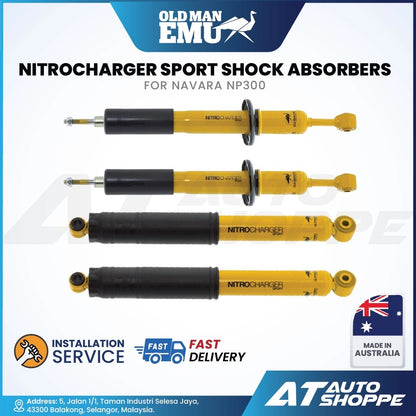 Old Man Emu Nitrocharger Sport Shock Absorbers for Nissan Navara NP300