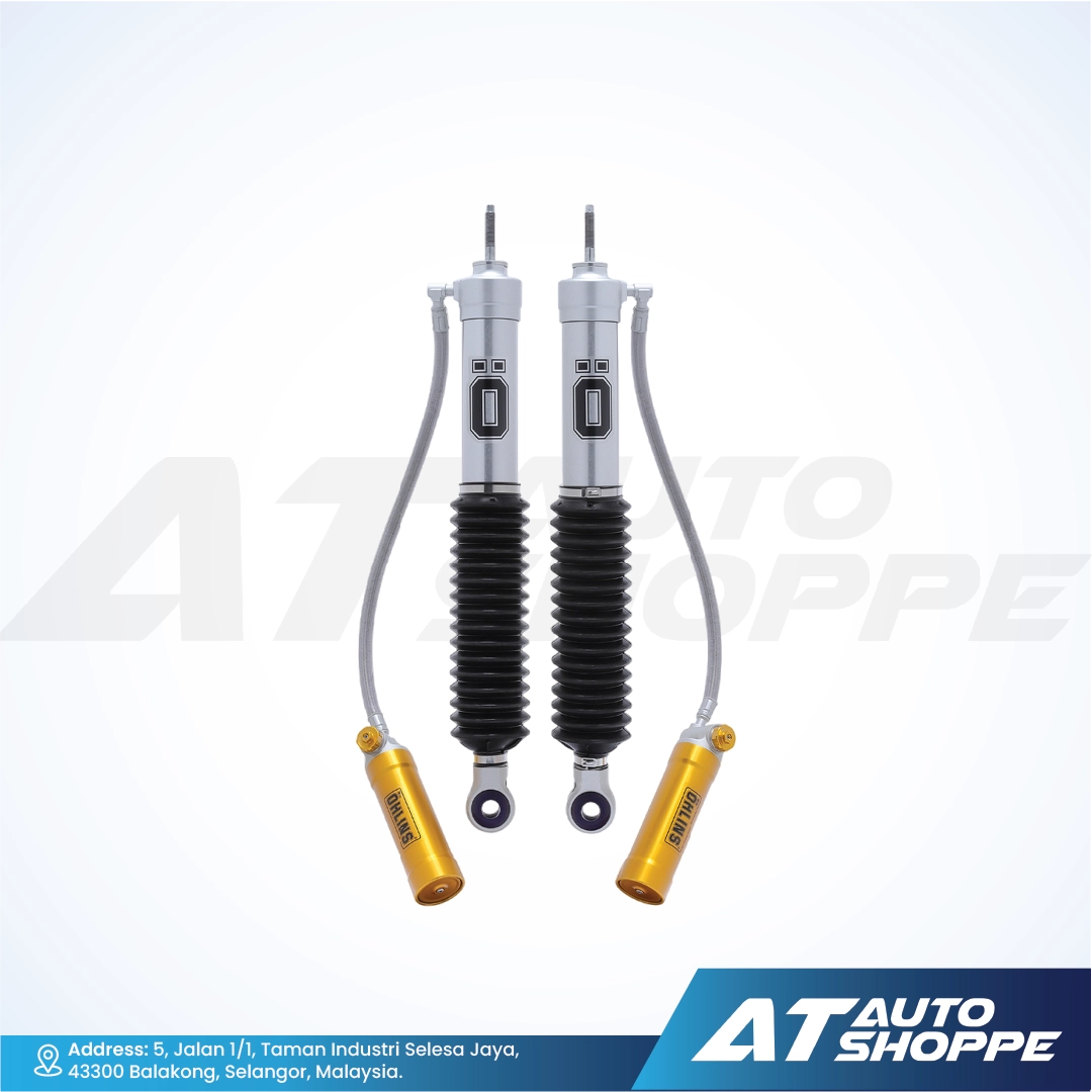 Ohlins shock absorbers on white background