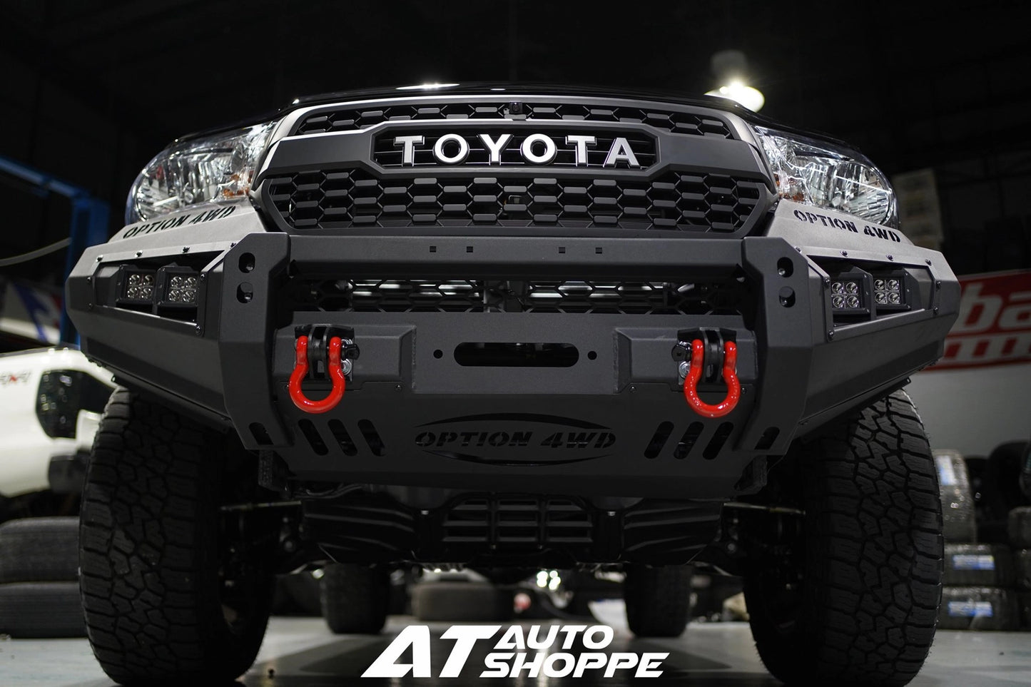 OPTION 4WD 4x4 Front Steel Bumper V1 For Toyota Hilux Revo Rocco (2015-2020)