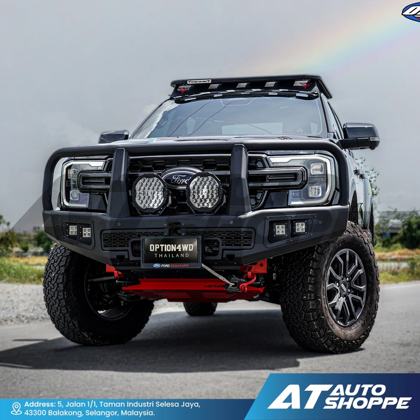 OPTION 4WD Front Bumper Loops Bar for Ford Ranger Next Gen