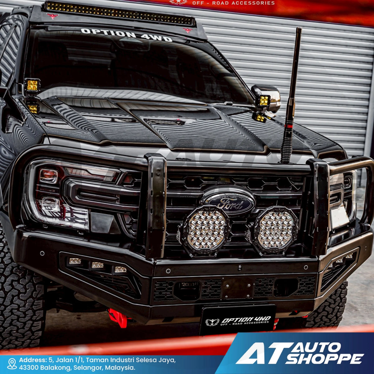 OPTION 4WD Front Bumper Loops Bar Ultra for Ford Ranger Next Gen