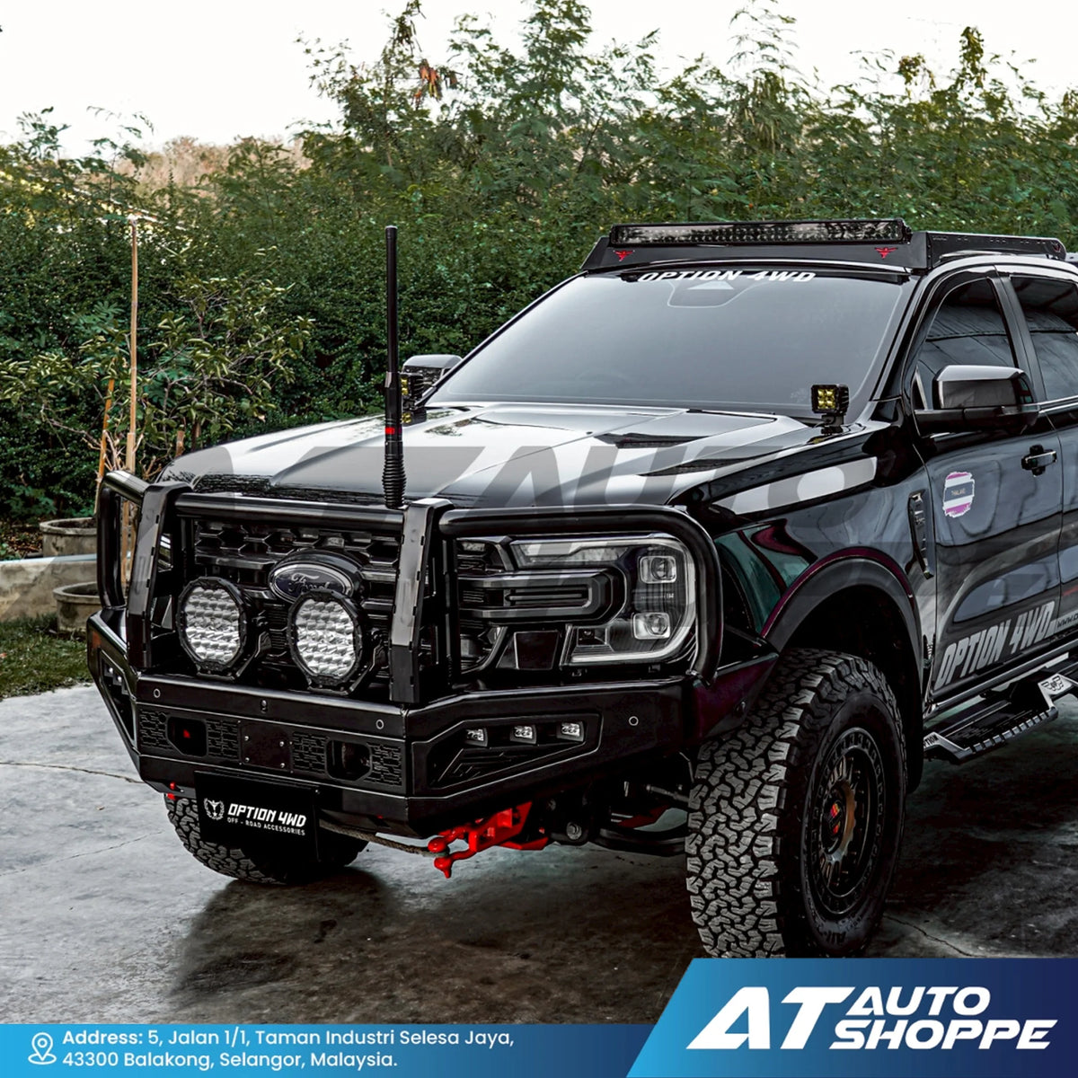OPTION 4WD Front Bumper Loops Bar Ultra for Ford Ranger Next Gen