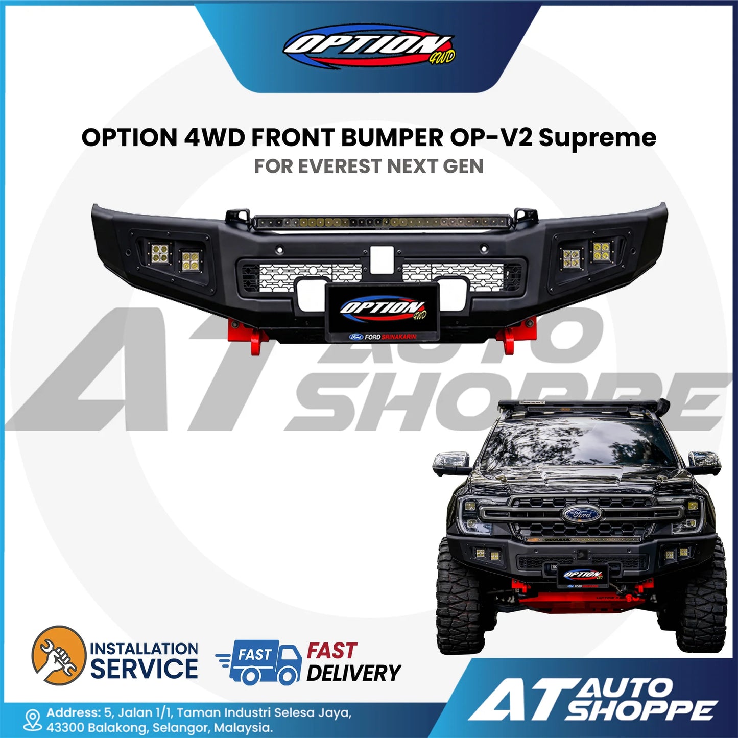 OPTION 4WD OP V2 Supreme Front Bumper for Ford Everest Next Gen
