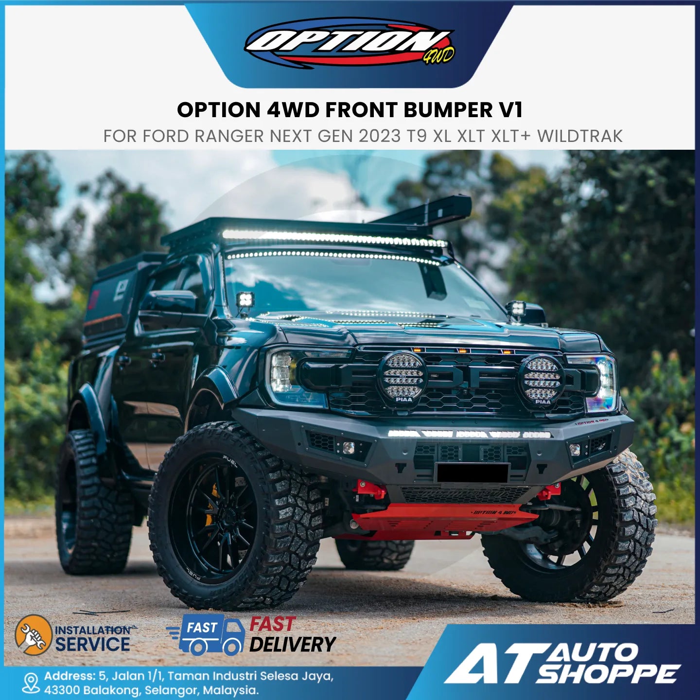 OPTION 4WD Front Bumper V1 for Ford Ranger Next Gen 2023-Current