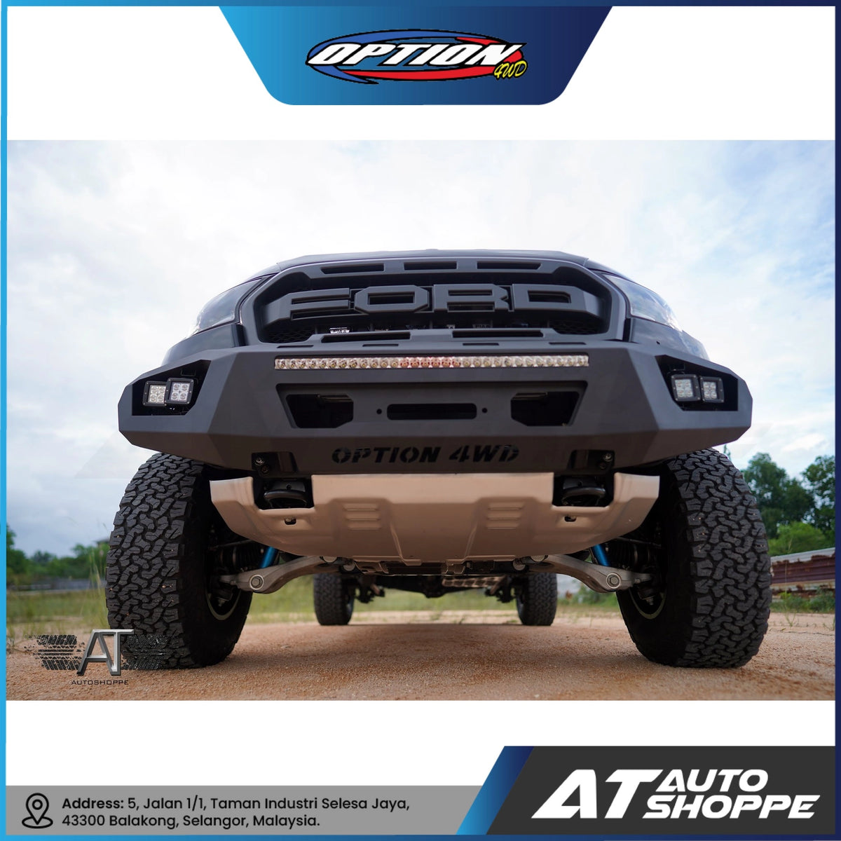 OPTION 4WD Front Bumper V2 For Ford Ranger (2018-2021) Raptor 2.0 Bullbar