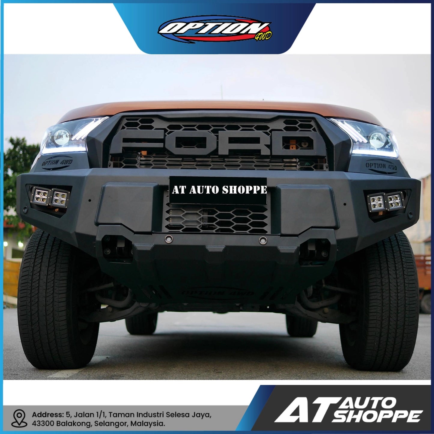 OPTION 4WD Front Bumper V2 For Ford Ranger T7 T8 PX PXII