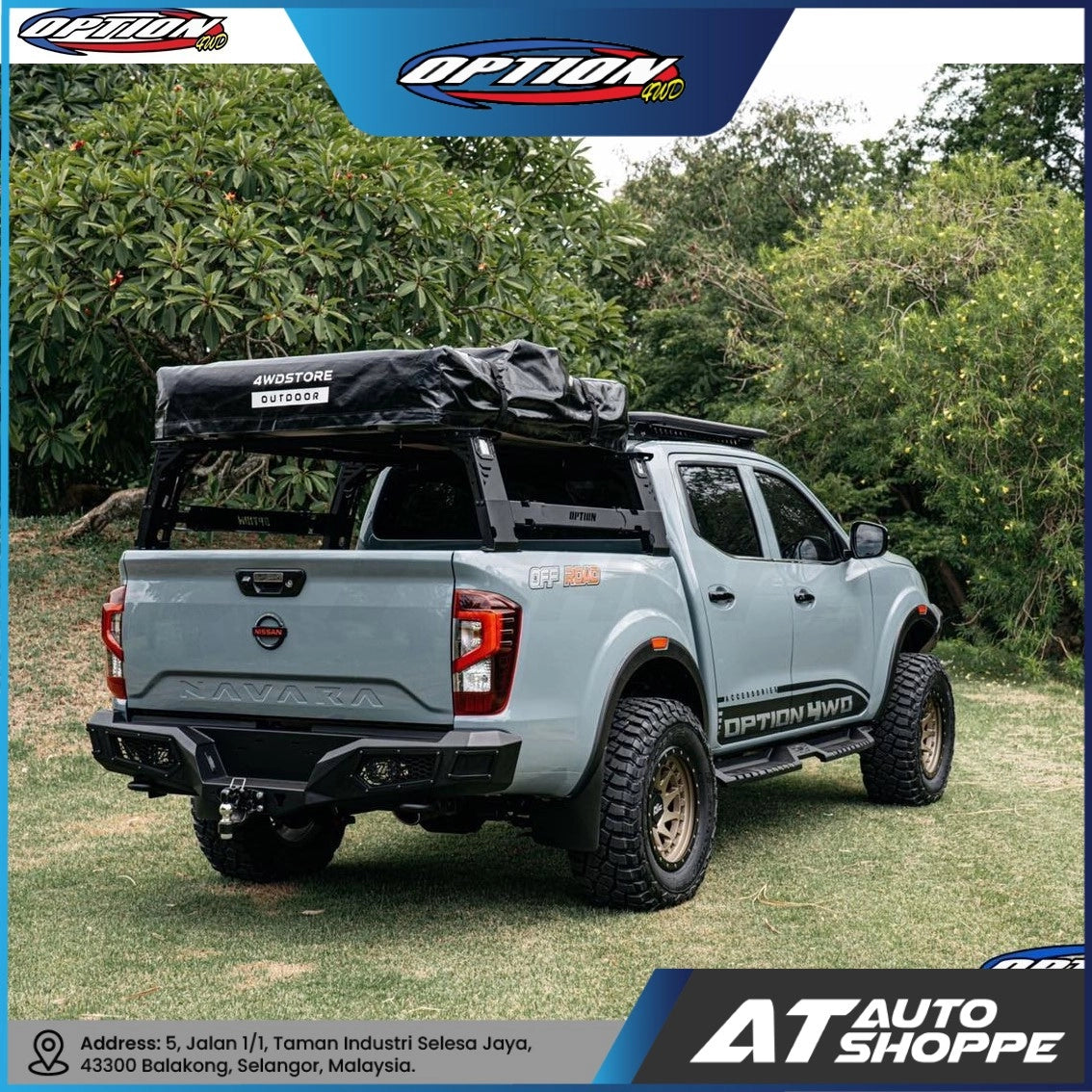 Option 4WD Rear Bumper Fighter For Nissan Navara PRO X4 / NP300