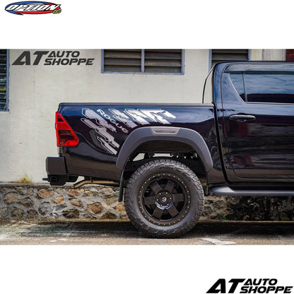 Option 4WD Fighter Rear Bumper Black Steel Toyota Hilux 2015-Current