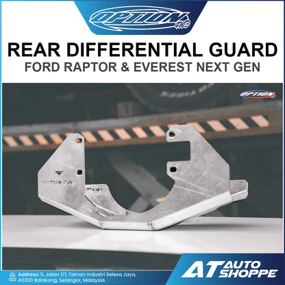 OPTION 4WD Rear Differential Guard for Ford Ranger Raptor & Everest Next Gen