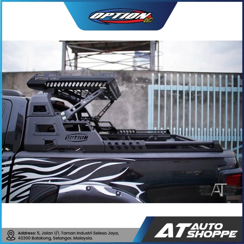 OPTION 4WD Roll Bar V1 With Roof Rack For Ford Ranger T6 T7 T8 Raptor XLT Wildtrak