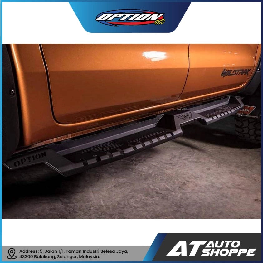 OPTION 4WD Side Step V2 For Ford Ranger T6 T7 T8 Raptor XLT XL Wildtrak