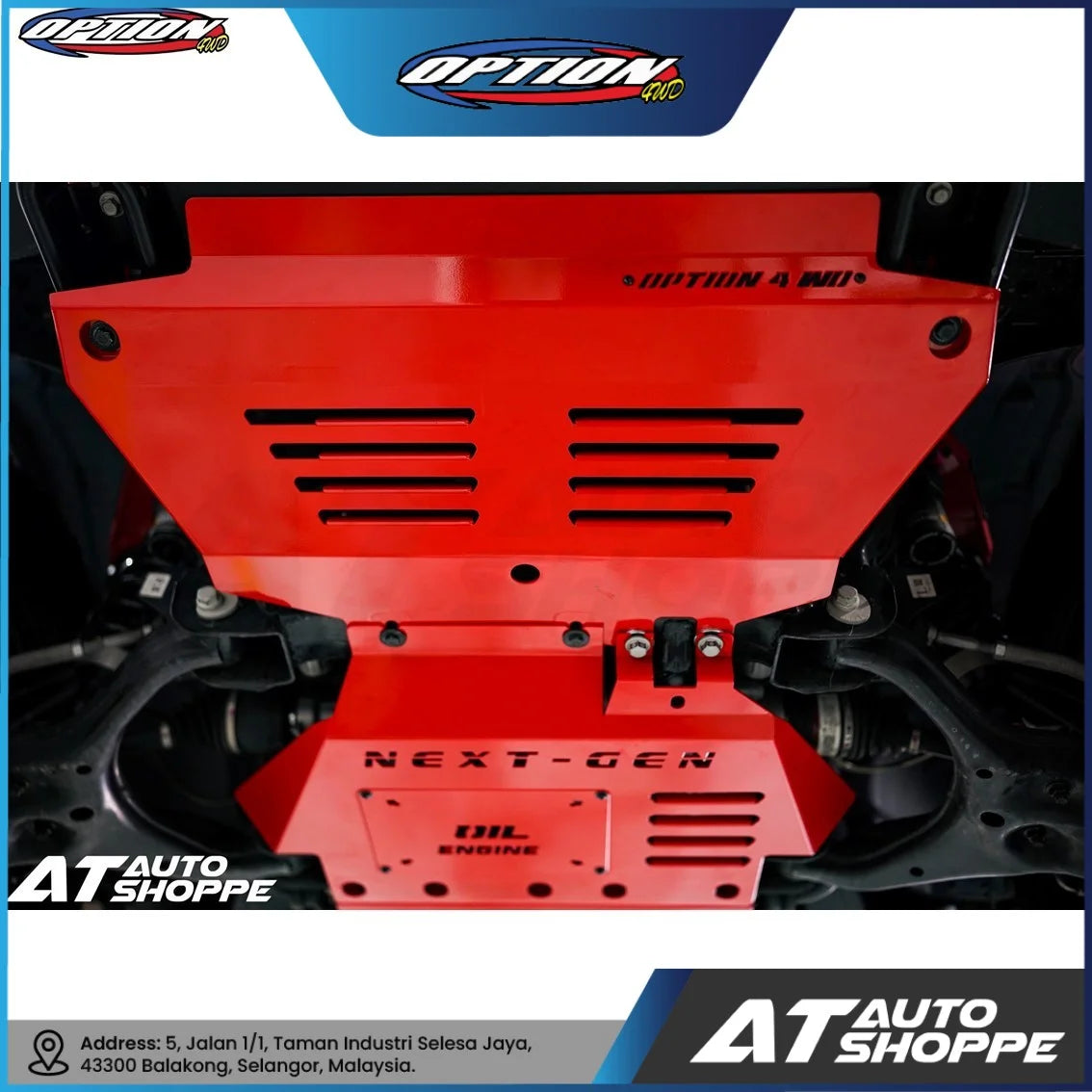 Option 4WD Underbody Protection Plate (3 Pcs) For Ford Ranger Next Gen T9 2023-Current