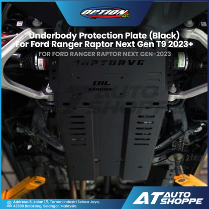 Option 4WD Underbody Protection Plate (Black) Ford Ranger Raptor Next Gen T9 2023+