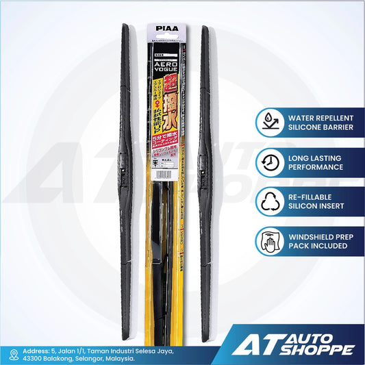 PIAA Aero Vogue Silicon Wiper 12” to 26” Car Wiper All Sizes (Product of Japan)