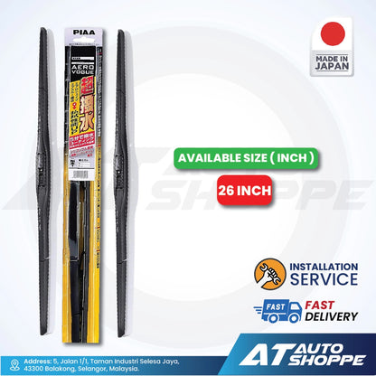 PIAA Aero Vogue Silicon Wiper 12” to 26” Car Wiper All Sizes (Product of Japan)