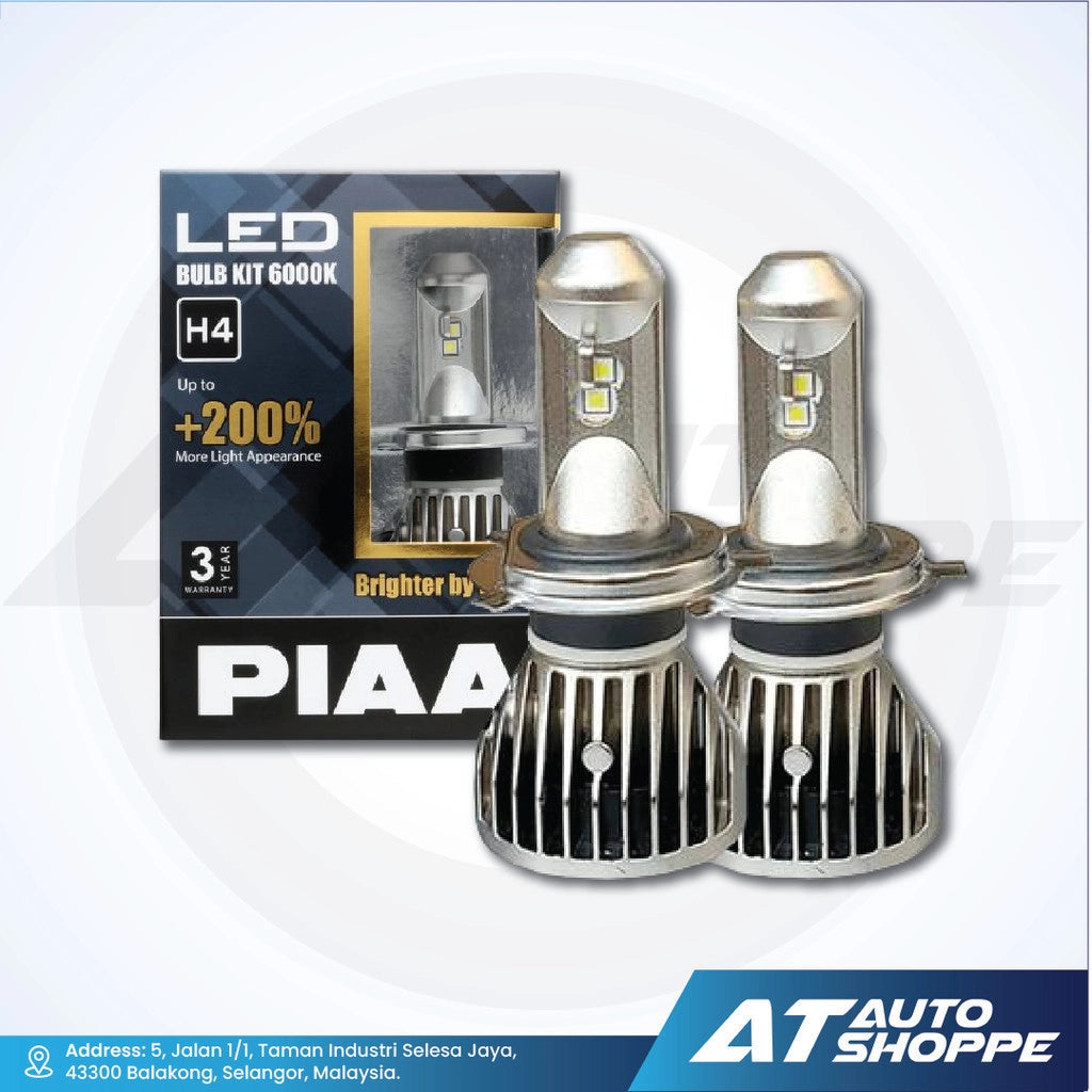 PIAA LEH 120E LED 6000K Bulbs Kit (H4) (Product of Japan)